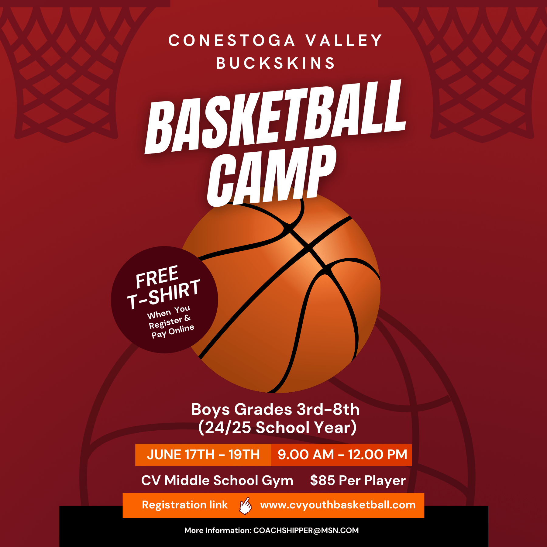 Conestoga Valley Youth Basketball (Leola, PA) powered by