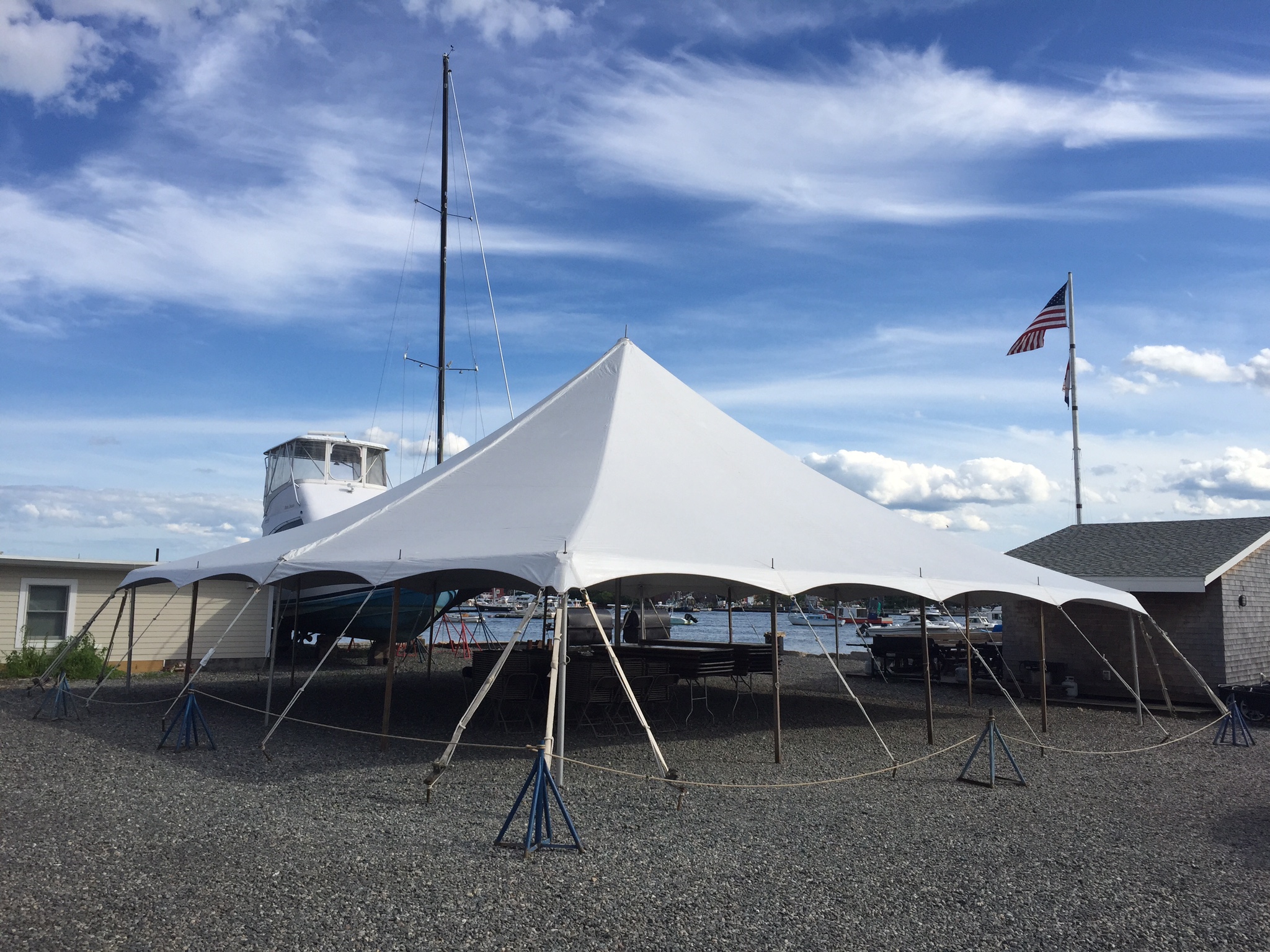 40' x 40' Pole Tent Westville Grand Rental Station Plaistow, NH
