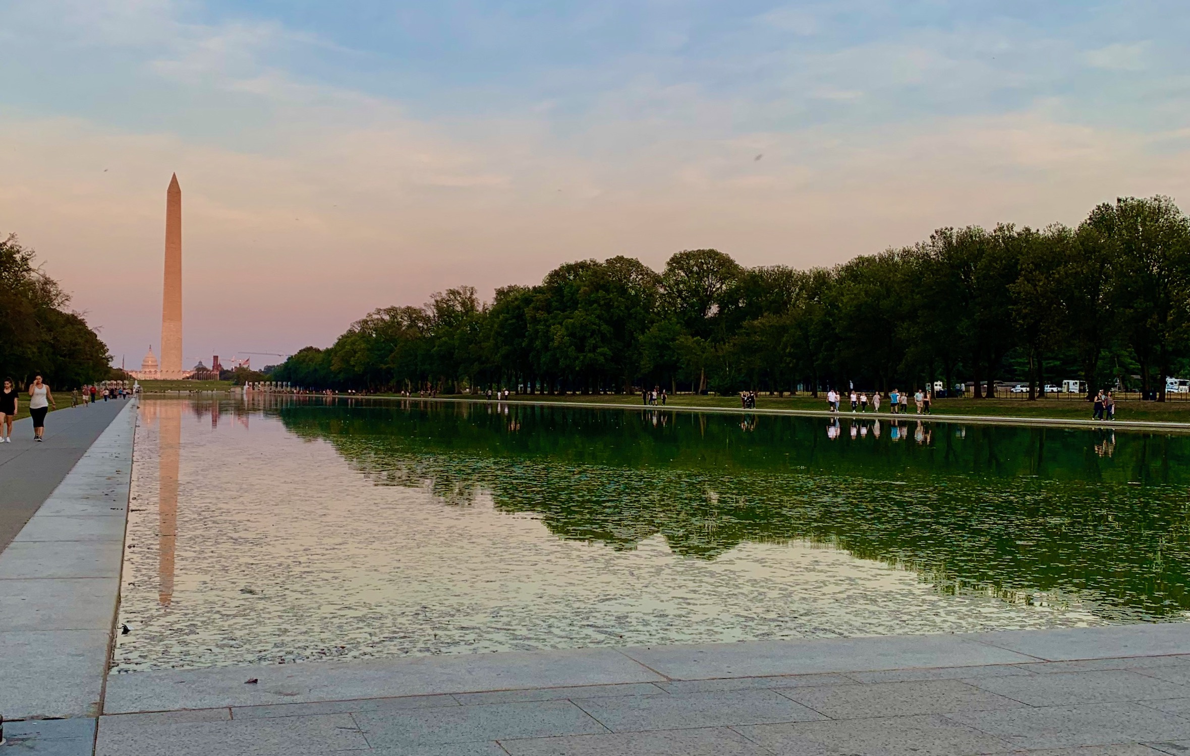 Reflecting Pool at the Lincoln Memorial Is Being Drained for Cleaning Reflecting Pool at the Lincoln Memorial Is Being Drained for Cleaning