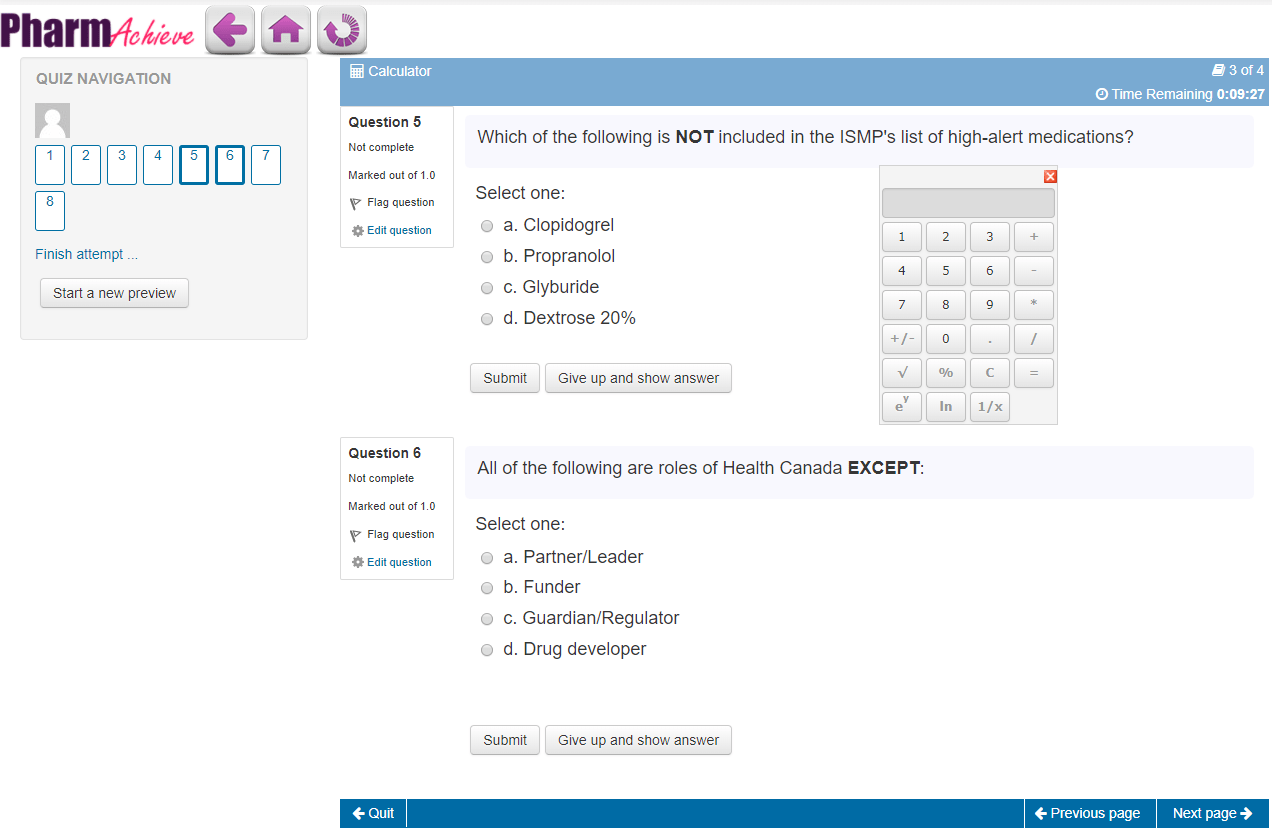 PEBC MCQ Preparation course and PEBC MCQ Sample Questions Question Bank