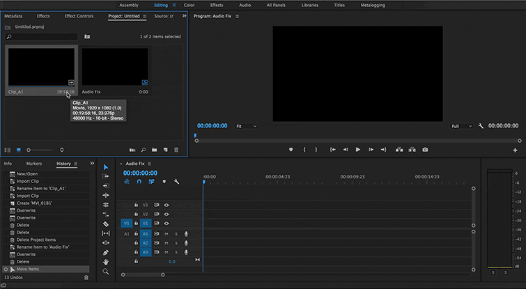 Quick Fix Video Clip Audio Not Appearing in Premiere Pro Timeline