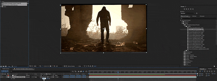 15 FREE Camera Shake Presets for After Effects and Premiere Pro