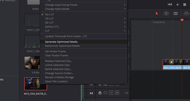 Quick Tip How To Use Optimized Media In DaVinci Resolve