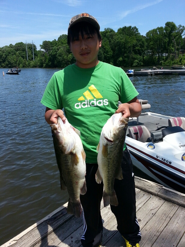 Caught a Largemouth Bass on Badin Lake using a Strike king 6xd sexy shad