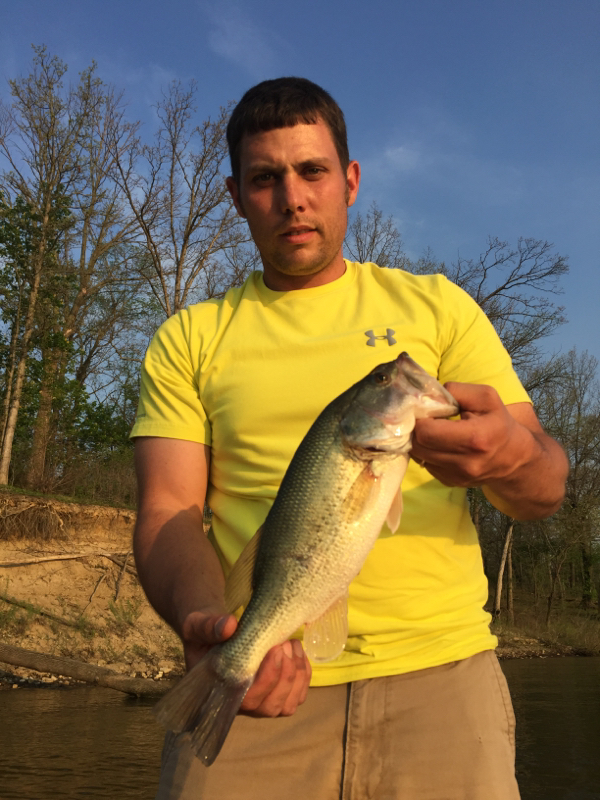 Caught a Largemouth Bass on Delaware Lake using a crank bait