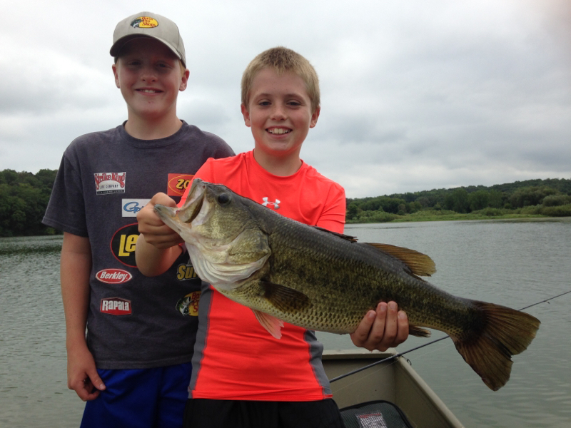 Caught a Largemouth Bass on Willow Creek Reservoir using a reaction