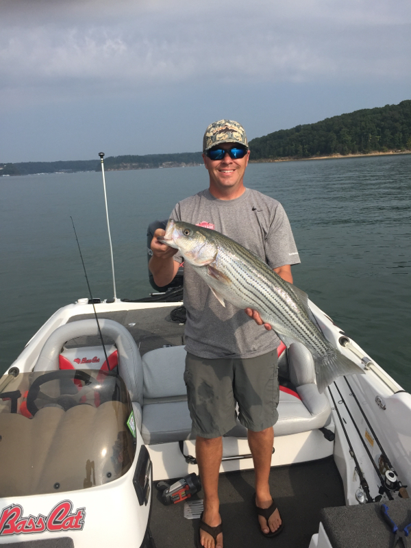 Caught a Striped Bass on Lake Cumberland using a spoon