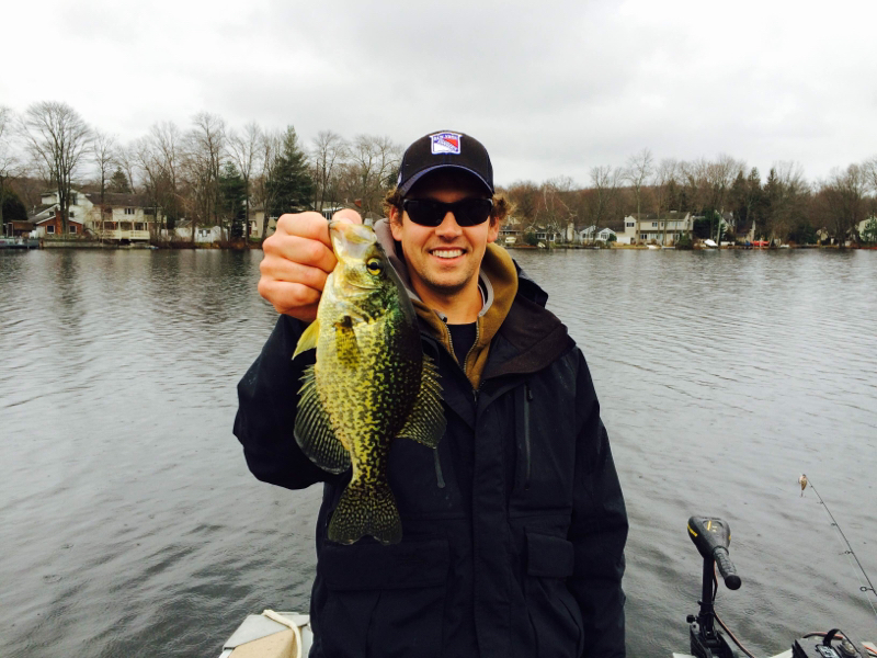 Caught a Black Crappie on Lake Shawnee using a xrap jerk bait