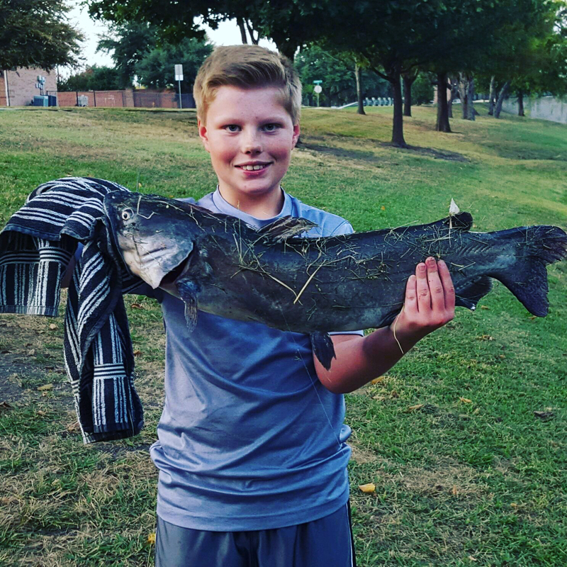 Caught a Channel Catfish on Lake Ray Hubbard using a jig