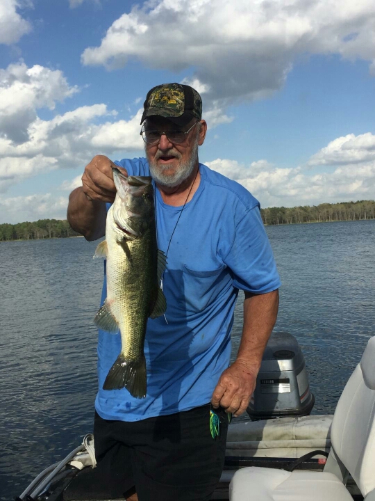Caught a Largemouth Bass on Brandy Branch Reservoir using a wackey worm