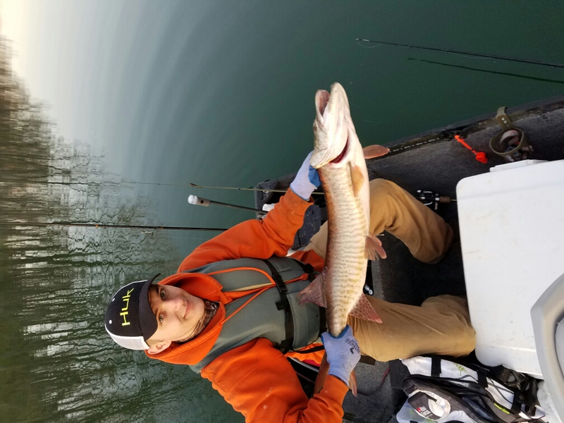 Caught a Muskellunge on Lake Marburg using a jig
