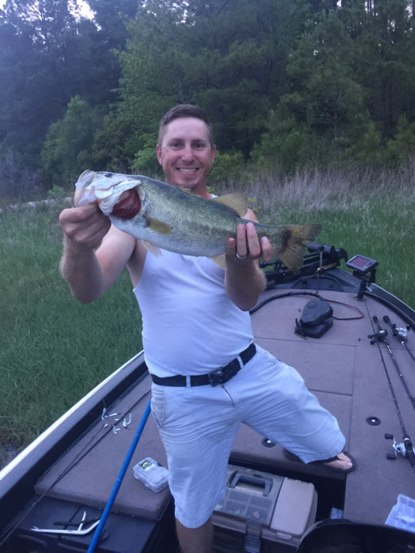 Caught a Largemouth Bass on Brandy Branch Reservoir