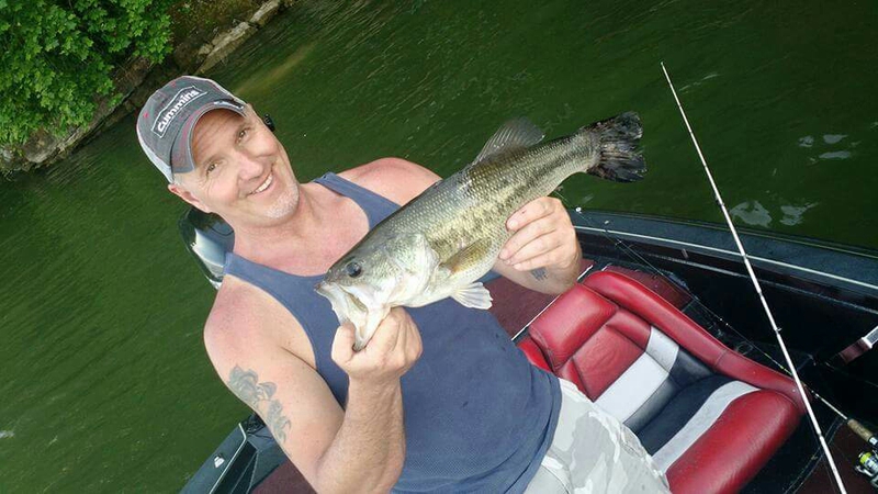Caught a Largemouth Bass on Watts Bar Lake using a worm
