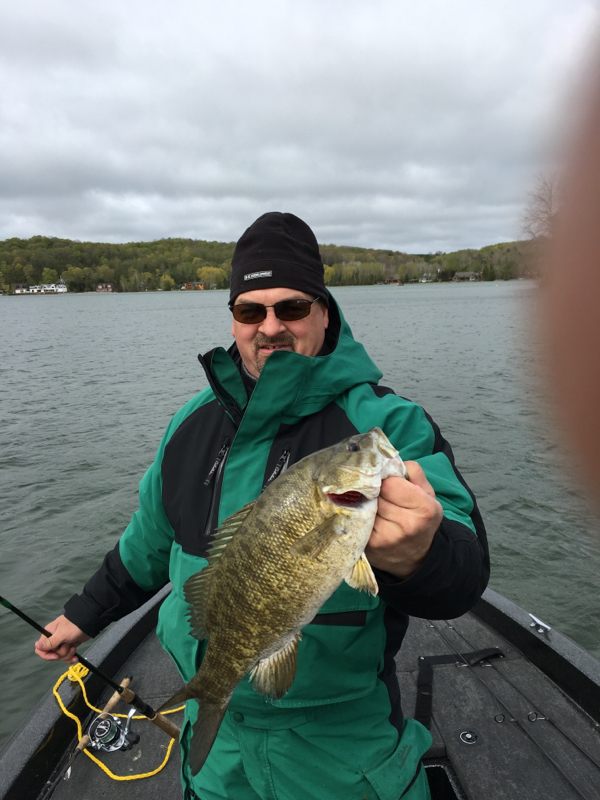 Caught a Smallmouth Bass on Mullett And Burt Lakes using a little beaver