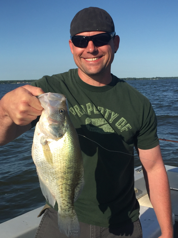 Caught a White Crappie on Lake Tawakoni using a silver slab
