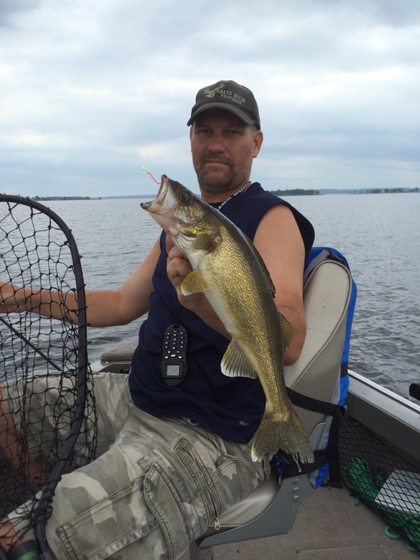 Caught a Walleye on Lake Kabetogama using a Lindy w/ Leech