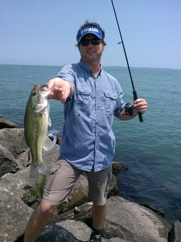 Caught a Largemouth Bass on Lake Erie Bass Islands Area using a