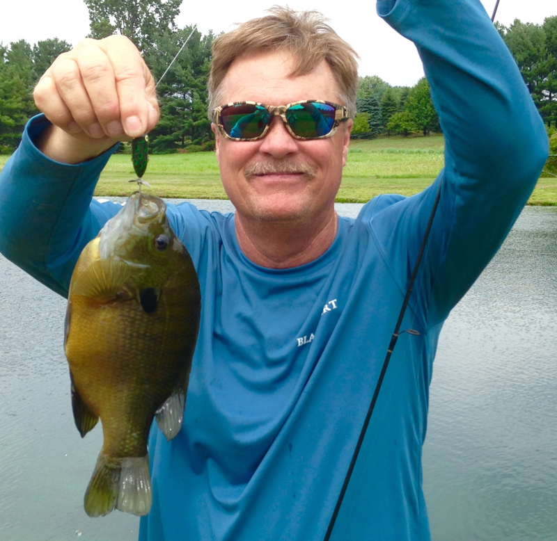 Caught a Bluegill on Green Lake Michigan using a tiny torpedo