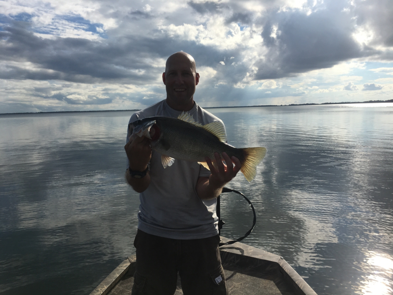 Caught a Largemouth Bass on Phelps Lake using a worm