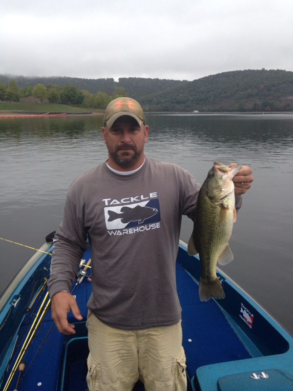 Caught a Largemouth Bass on Raystown Lake using a worm