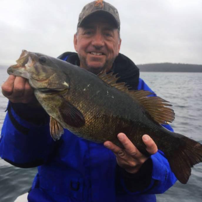 Caught a Smallmouth Bass on Quabbin Reservoir using a Suspending Jerkbait