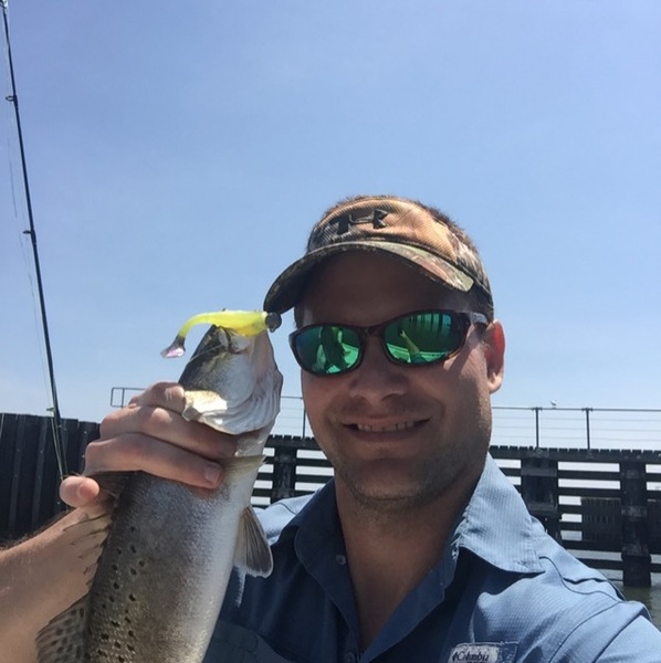 Caught a Spotted (Speckled) Trout on Lake Pontchartrain