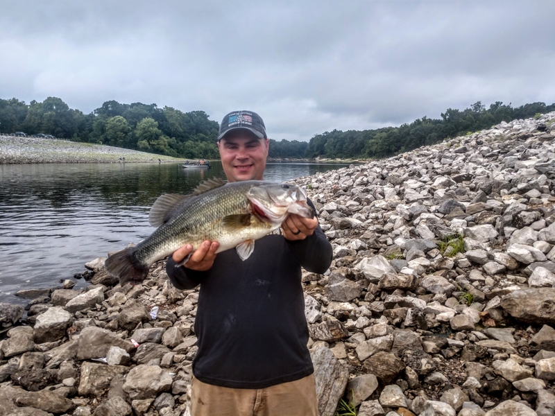 Caught a Largemouth Bass on Ross Reservoir using a