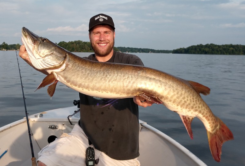 Caught a Muskellunge on Lake using a Giant McRubber