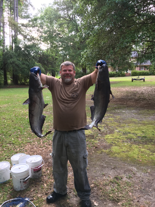 Caught a Blue Catfish on Lake Marion using a conch meat