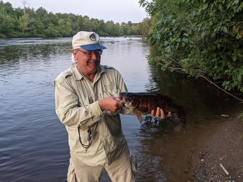 Caught a Smallmouth Bass on Boom Lake & Rhinelander Flowage using a tube