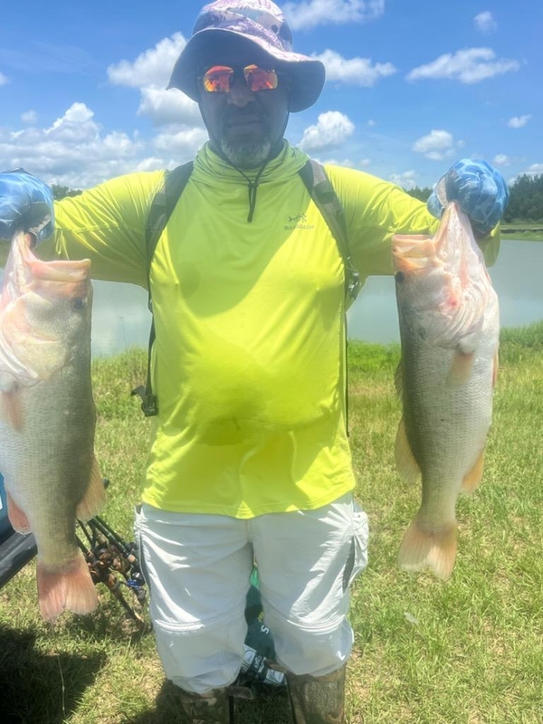 Caught a Largemouth Bass on Alapaha River using a Zoom Fat Albert Curly