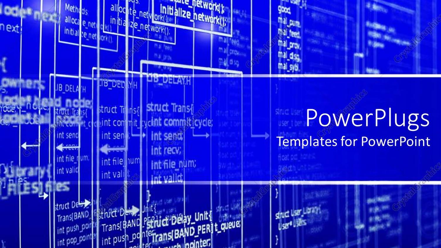 PowerPoint Template computer programming algorithm with codes and