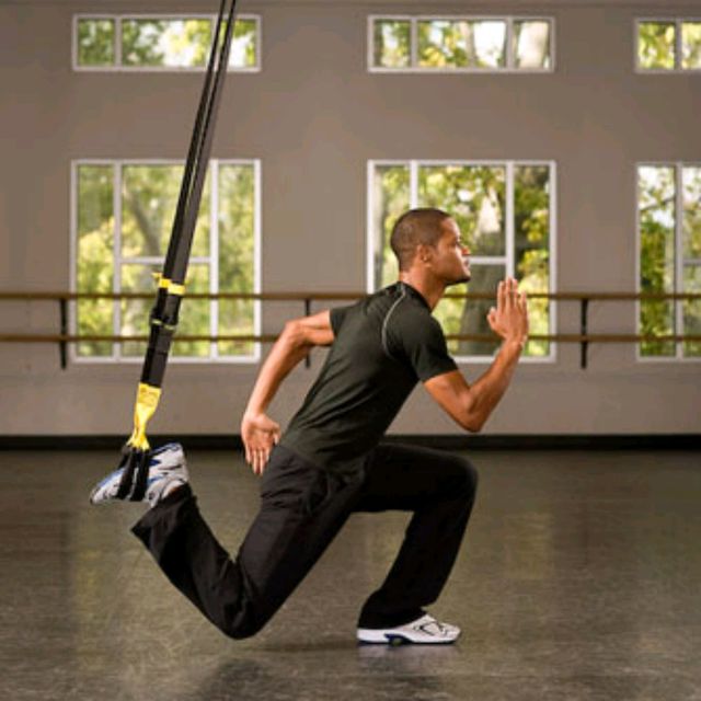 TRX Suspended Lunge Exercise Howto Workout Trainer by Skimble