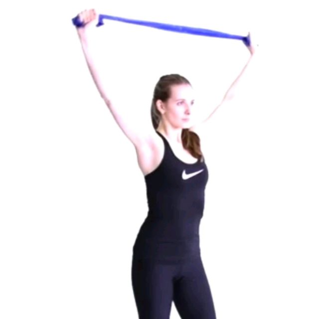 Resistance Band Overhead Pull Down Exercise Howto