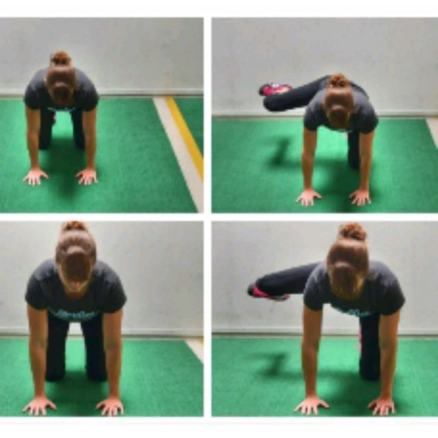 Bent & Straight Leg Fire Hydrants Exercise Howto Workout Trainer