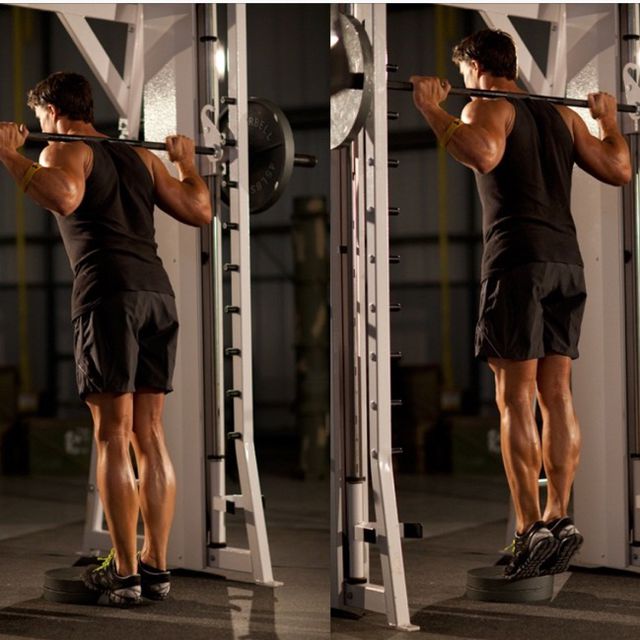 Smith Machine Calf Raises Exercise Howto Workout Trainer by Skimble