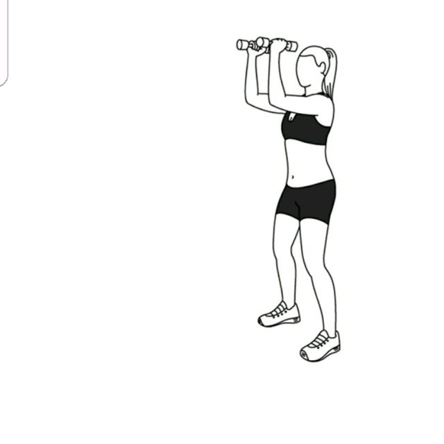Elbow Squeeze To Shoulder Press Exercise Howto Workout Trainer by