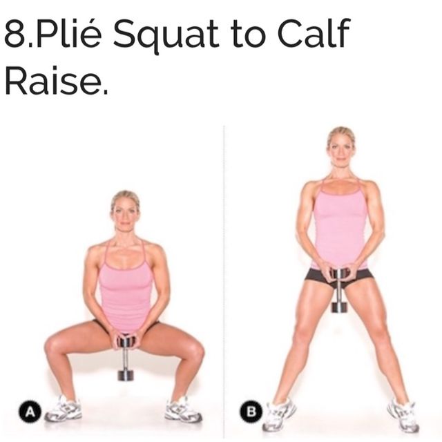 Plie Squats To Calf Raise by Marilena Mousoulidou Exercise Howto Skimble