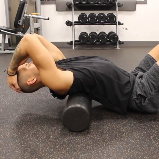Foam Roller For T Spine Exercise Howto Workout Trainer by Skimble