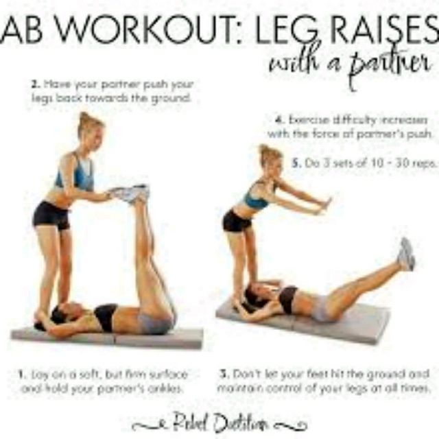Leg Raises w/a partner Exercise Howto Workout Trainer by Skimble