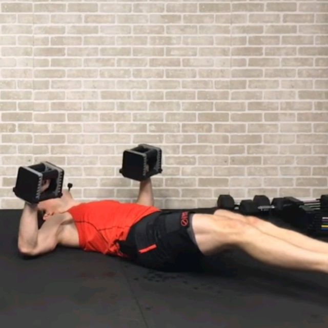 Leg Raise+Dumbbell Chest Press Exercise Howto Workout Trainer by
