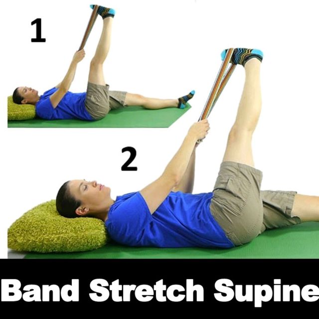 IT Band Stretch Supine with Strap by Amy L Exercise Howto Skimble