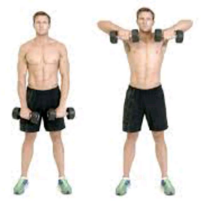 Dumbell Upright Row to Shoulder Press Exercise Howto Workout