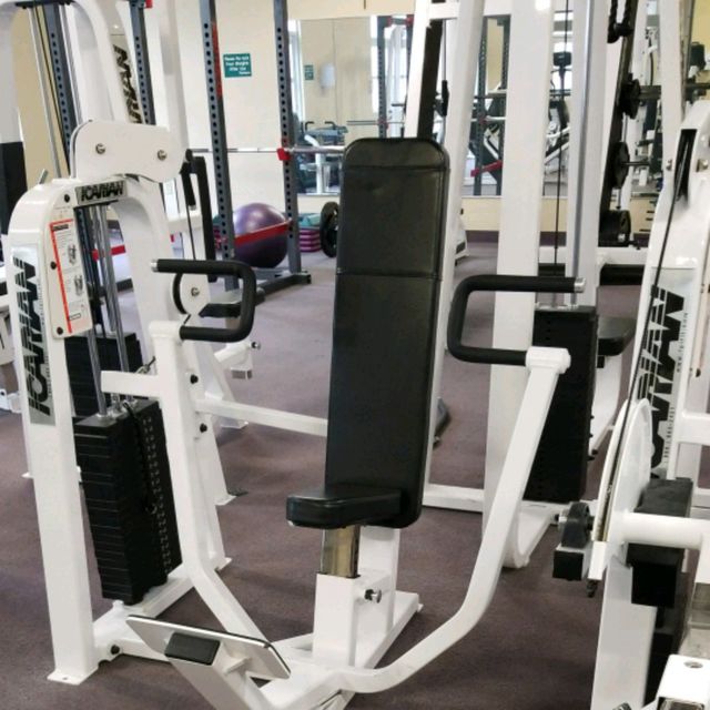 One Arm Machine Press Exercise Howto Workout Trainer by Skimble