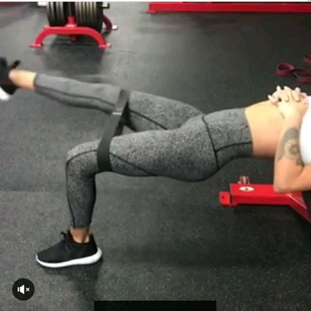 Banded Single Leg Hip Thrust To Hip Abduction Exercise Howto Workout Trainer by Skimble