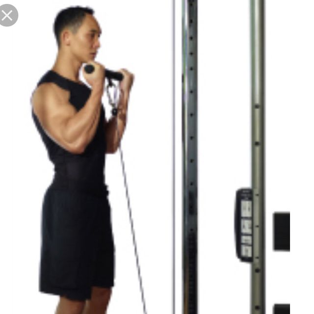 Bicep Cable Curl Exercise Howto Workout Trainer by Skimble