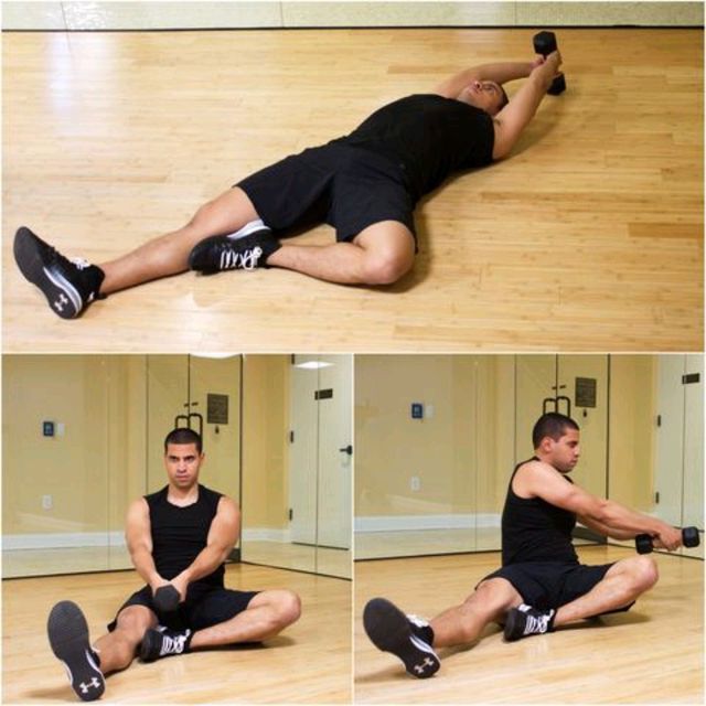 Dumbbell Oblique Twist Exercise Howto Workout Trainer by Skimble