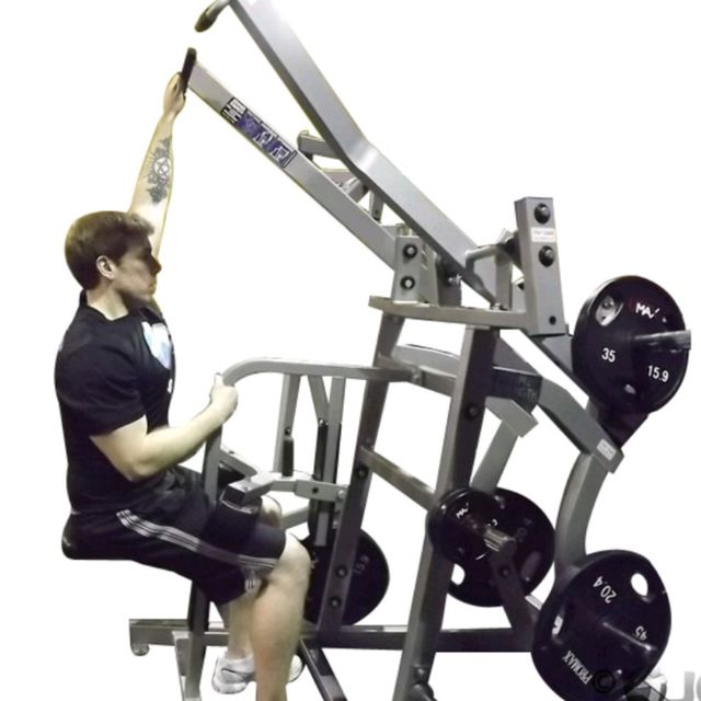 Isolated lat pulldown machine Exercise Howto Workout