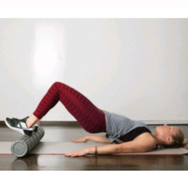 Bridge Using Foam Roller Exercise Howto Workout Trainer by Skimble