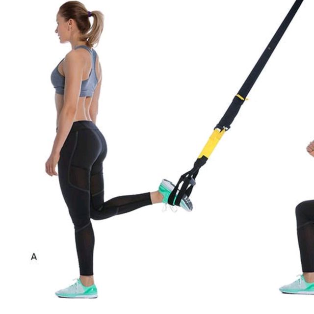 Trx Suspended Lunge Exercise Howto Workout Trainer by Skimble